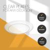 [10'' 40 Pack] 10'' inch Premium Heavy Weight Crystal Clear Classy Disposable hard Plastic Main Dish plates view 4
