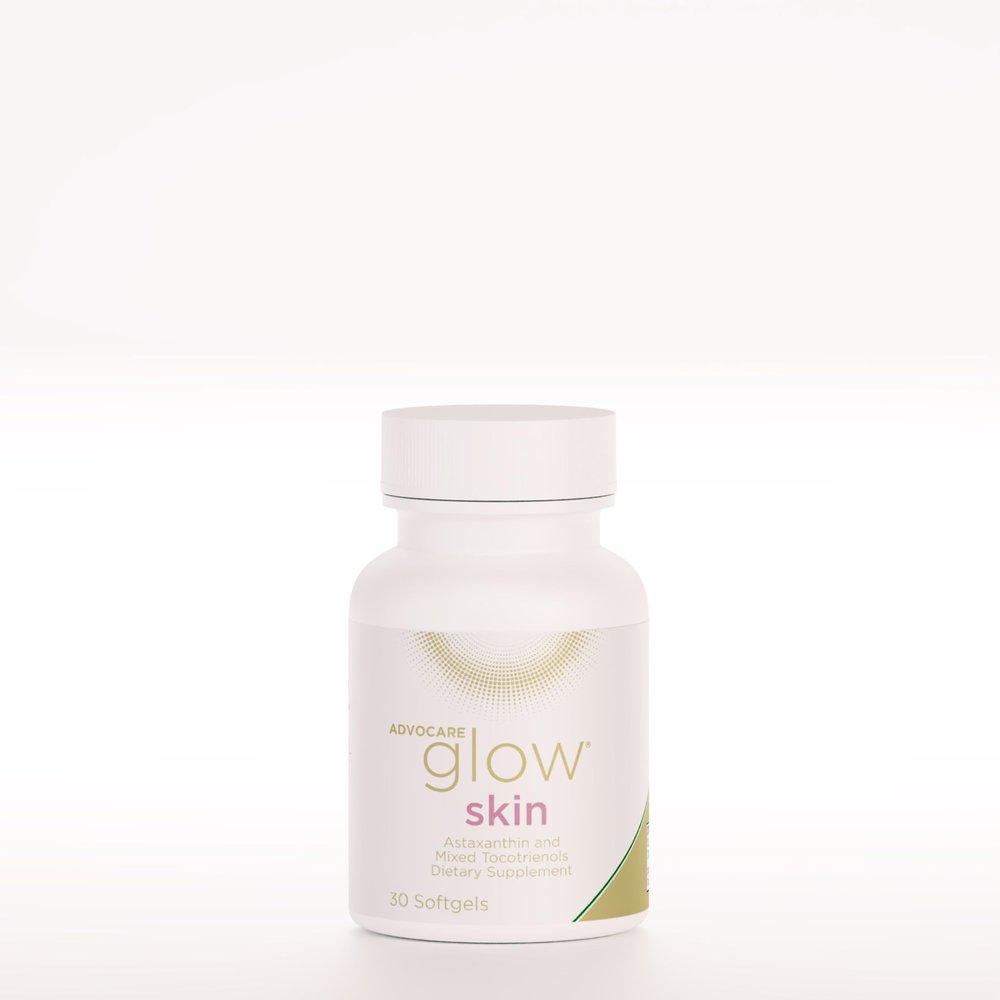 AdvoCare Glow Skin - Glowing Skin Care Supplement with Astaxanthin, Carotenoids, Tocotrienols & Vitamin E - Supports Healthy Skin, Hair & Nails* - 30 Softgels