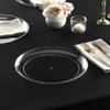 [11.6'' 40 Pack] 11.6'' inch Premium Heavy Weight Crystal Clear Classy Disposable hard Plastic Chargers/Platters view 2