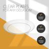 [11.6'' 40 Pack] 11.6'' inch Premium Heavy Weight Crystal Clear Classy Disposable hard Plastic Chargers/Platters view 4