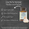 Barlowe's Herbal Elixirs Lion's Mane Mushroom Extract | Cognition and Focus Supplement | Brain Health Support | 50% Polysaccharides | 600mg per Capsule | 60 Veggie Capsules | Bottled in Glass view 3