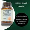 Barlowe's Herbal Elixirs Lion's Mane Mushroom Extract | Cognition and Focus Supplement | Brain Health Support | 50% Polysaccharides | 600mg per Capsule | 60 Veggie Capsules | Bottled in Glass view 4