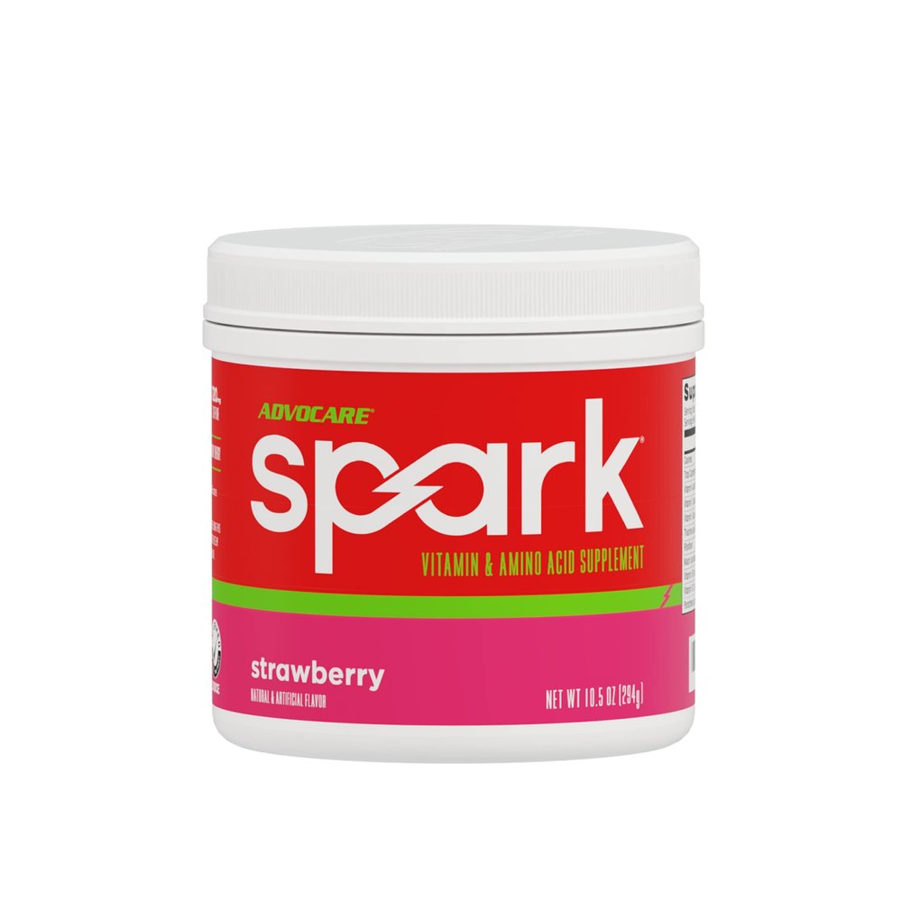 AdvoCare Spark Vitamin & Amino Acid Supplement - Focus & Energy Drink Powder Mix with Vitamin A, B-6, C & E - Also Includes L-Carnitine & L-Tyrosine - Strawberry - 42 Servings