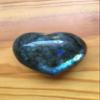 161G. Natural Labradorite Heart, Healing Crystal Mineral Stone view 2