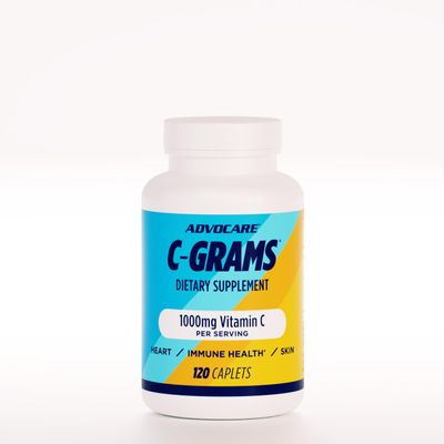 AdvoCare C-Grams - Premium Dietary Supplement for Skincare, Immune Support & Cardiovascular Health* - Contains Vitamin C, Magnesium & More - 120 Caplets