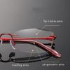 LKP Anti Blue Light Sunglasses + 2.50 Rimless Reading Glasses For Women Transition Photochromic Presbyopia UV Protection(+2.50) view 3