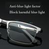 LKP Metal Reading Glasses Half Frame Men Women Blue Light Blocking Readers Stainless Steel UV400 Lens Clear Presbyopia(+1.00) view 3