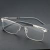 LKP Metal Reading Glasses Half Frame Men Women Blue Light Blocking Readers Stainless Steel UV400 Lens Clear Presbyopia(+3.00) view 2