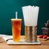 Magik 100-200 Pcs Jumbo Smoothie Straws Boba Bubble Tea Straws Individually Wrapped (100 Pack, Clear) view 4