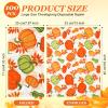 Yexiya 100 Pcs Fall Pumpkin Maple Leaves Sunflower Paper Napkin Disposable Thanksgiving Napkins Orange Autumn Napkin for Dinner Home Kitchen Bathroom Holiday Party Decorations Supplies view 2