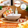 Yexiya 100 Pcs Fall Pumpkin Maple Leaves Sunflower Paper Napkin Disposable Thanksgiving Napkins Orange Autumn Napkin for Dinner Home Kitchen Bathroom Holiday Party Decorations Supplies view 4