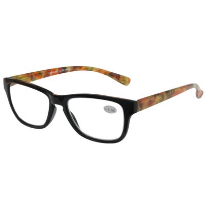 Abyss22 Reading Glasses with Spring Hinge for Women and Men (Black/Multicolor, 275)