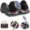 H&B Luxuries Shiatsu Foot Massager Machine with Remote Controller, Kneading and Rolling Home Massagers for Feet, Ankle, Calf, Leg, Ideal for Men, Women, Father, Mom Parents and The Elderly, Gray view 1