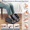 H&B Luxuries Shiatsu Foot Massager Machine with Remote Controller, Kneading and Rolling Home Massagers for Feet, Ankle, Calf, Leg, Ideal for Men, Women, Father, Mom Parents and The Elderly, Gray view 2