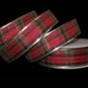 1 Pcs 1 1/2"W Plaid Wired Ribbon Red Green Gold Color 5 Yards, Ribbon for Gift Wrapping | #AA120RK view 1