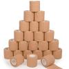 24 Pack Self Adherent Cohesive Bandage Wrap, 2 x 5 Yards Stretch Non Woven Self Adhesive Tape - Skin Colour Athletic Elastic Bandage for First Aid Medical, Sports, Ankle, Wrist Sprains view 1