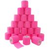 24 Pack Self Adherent Cohesive Bandage Wrap, 2 x 5 Yards Elastic Non Woven Pink Adhesive Tape, Stretch Vet Wrap for Dogs, Athletic Bandages Wrap for First Aid Medical, Sports, Ankle, Wrist Sprains view 1
