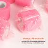 24 Pack Self Adherent Cohesive Bandage Wrap, 2 x 5 Yards Elastic Non Woven Pink Adhesive Tape, Stretch Vet Wrap for Dogs, Athletic Bandages Wrap for First Aid Medical, Sports, Ankle, Wrist Sprains view 2