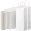 Yexiya 100 Pcs Paper Wine Bags Bulk with Handle Kraft Gifts Bags for Bottles Gifts Wedding Valentine's Day Birthday Housewarming Party (6 x 3 x 13 Inch,White) view 1