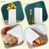 Yexiya 100 Pcs Paper Wine Bags Bulk with Handle Kraft Gifts Bags for Bottles Gifts Wedding Valentine's Day Birthday Housewarming Party (6 x 3 x 13 Inch,White) view 3