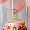 10 Pcs Happy Valentines Day Cake Topper Cupcake Acrylic Decorations Party Supplies For Sweet Valentine's Day Party Wedding Engagement Bridal Shower Birthday Party Decorations (Gold) view 4