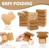Anxingo 50 Pcs Kraft Soap Boxes Small Packaging Boxes for Homemade Soap, Gift Wrapping, Shipping, Party Favors (3.8 x 2.8 x 1.2 Inch) view 3