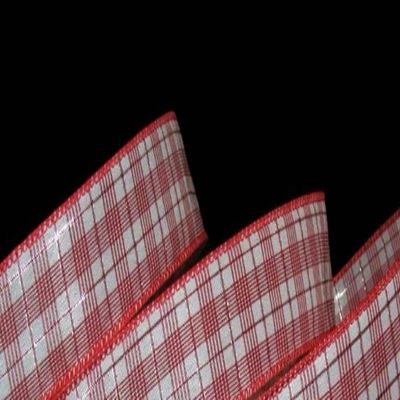 1 Pcs 1 1/2"W Plaid Wired Ribbon Red White Silver Color 5 Yards, Ribbon for Gift Wrapping | #AA120RK
