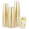 JOLLY CHEF 100 Pack 12 oz Gold Plastic Cups, Disposable Gold Cups, Heavy-duty Party Glasses for Wedding, Thanksgiving, Christmas Parties view 1