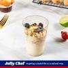 JOLLY CHEF 100 Pack 12 oz Gold Plastic Cups, Disposable Gold Cups, Heavy-duty Party Glasses for Wedding, Thanksgiving, Christmas Parties view 3