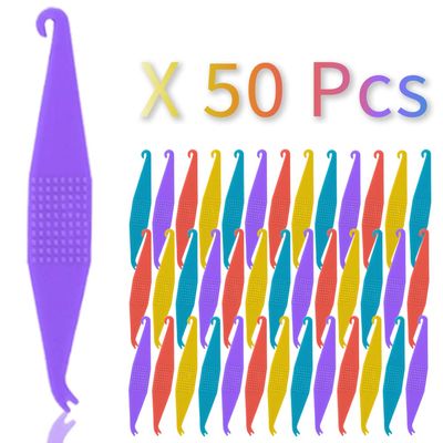 50 Pack Braces Rubber Band Tool Dental Elastic Rubber Bands Placers for Braces Disposable Plastic Orthodontic Elastic Placers (50 Count)