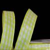 1 Pcs 1 1/2"W Gingham Plaid Wired Ribbon Yellow White Silver Color 5 Yards, Ribbon for Gift Wrapping | #AA120RK view 1