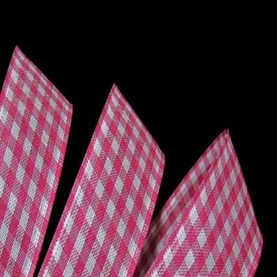 1 Pcs 1 1/2"W Gingham Wired Ribbon Pink White Color 10 Yards, Ribbon for Gift Wrapping | #AA120RK