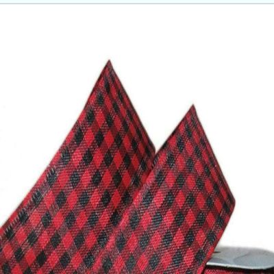 1 Pcs 1 1/2"W Gingham Wired Ribbon Red Black Color 10 Yards, Ribbon for Gift Wrapping | #AA120RK