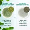 100% Pure Peppermint Tea - Only Mint Leaves without Stems, Peppermint Tea Bags, Caffeine-Free Tea Bags, 60 count, by Aprika Life view 4