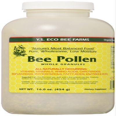 2 Set - Bee Pollen - Low Moisture Whole Granulars YS Eco Bee Farms 16 oz Granular