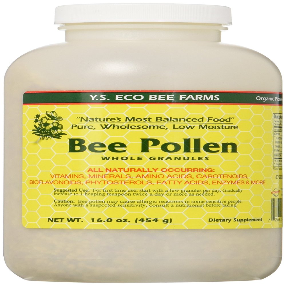 2 Set - Bee Pollen - Low Moisture Whole Granulars YS Eco Bee Farms 16 oz Granular