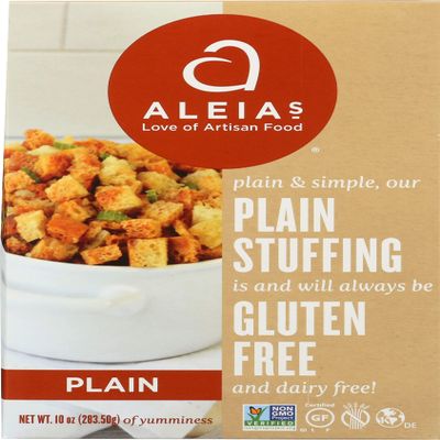 Aleia's Gluten Free Foods Stuffing Mix, Plain, 10-Ounce Pack of 6