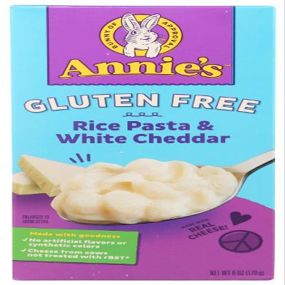 Annie's Homegrown Gluten Free Rice Pasta Shells & White Cheddar 6oz Pack of 12