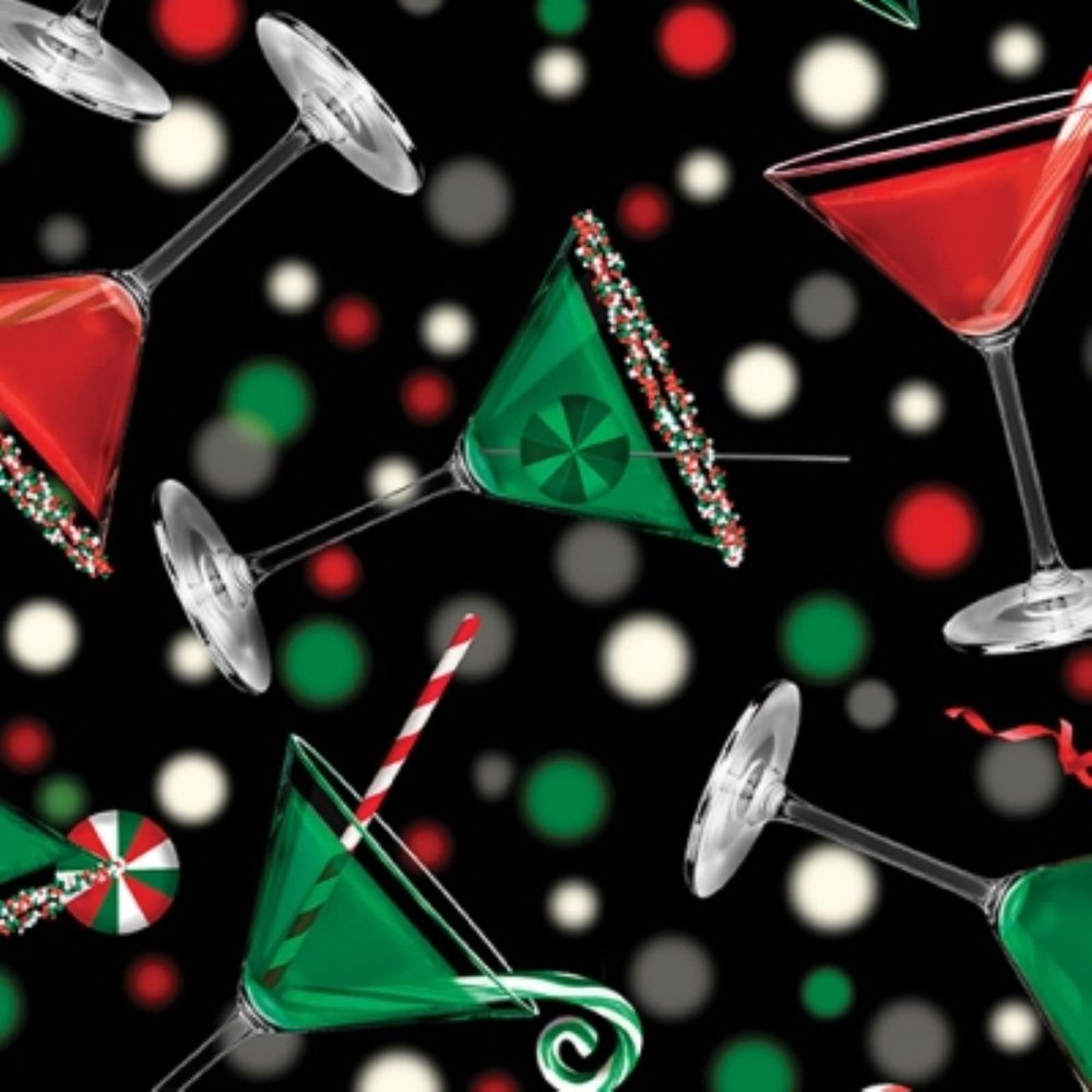 Benartex Sweet Holidays 12784 12 Black Holiday Cheer