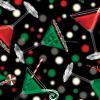 Benartex Sweet Holidays 12784 12 Black Holiday Cheer view 1