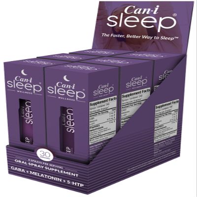 Cani Brands Feel Amazing Fastest Sleep Spray Working in 10 mins, Best Sleep Aid for Adults, Relaxium Through The Night with Can-i Sleep All Natural Sleep Vitamins Six Pack - 180 Servings