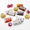 200pcs Personalized Wedding Candy Kit, Party Favors for Guests, Candy Table Supplies (Custom Miniatures, Kisses, Peanut Butter Cups) - Pink Botanical view 1