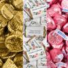 200pcs Personalized Wedding Candy Kit, Party Favors for Guests, Candy Table Supplies (Custom Miniatures, Kisses, Peanut Butter Cups) - Pink Botanical view 2