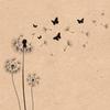 20-ct 13x13 Recycled Mother's Day Floral Napkins for Valentine Decoupage - Designer Dandelion 'Blow Away' 'Wish Come True' - Eco Compostable All Seasons view 1