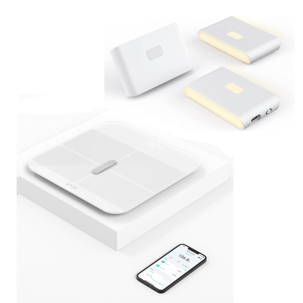 WYZE Smart Scale X White & 3 Pack WYZE Night Light