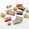 200pcs Personalized Wedding Candy Kit, Party Favors for Guests, Candy Table Supplies (Custom Wrapped Miniatures, Kisses, Peanut Butter Cups) - Rustic Burlap view 1