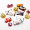 200pcs Personalized Wedding Candy Kit, Chocolate Party Favors for Guests, Candy Table Supplies (Custom Wrapped Miniatures, Kisses, Peanut Butter Cups) - Pink Floral view 1