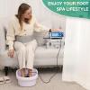 veicomtech Upgrade Ionic Foot Bath Detox Machine, 3 in1 Detox Foot SPA System with Wrist Strap, Far Infrared Waistbelt, Array and 2 Pads (Blue) view 2