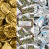 200pcs Personalized Wedding Candy Kit, Party Favors for Guests, Candy Buffet Supplies (Custom Miniatures, Kisses, Peanut Butter Cups) - Rustic Mr. & Mrs. view 2