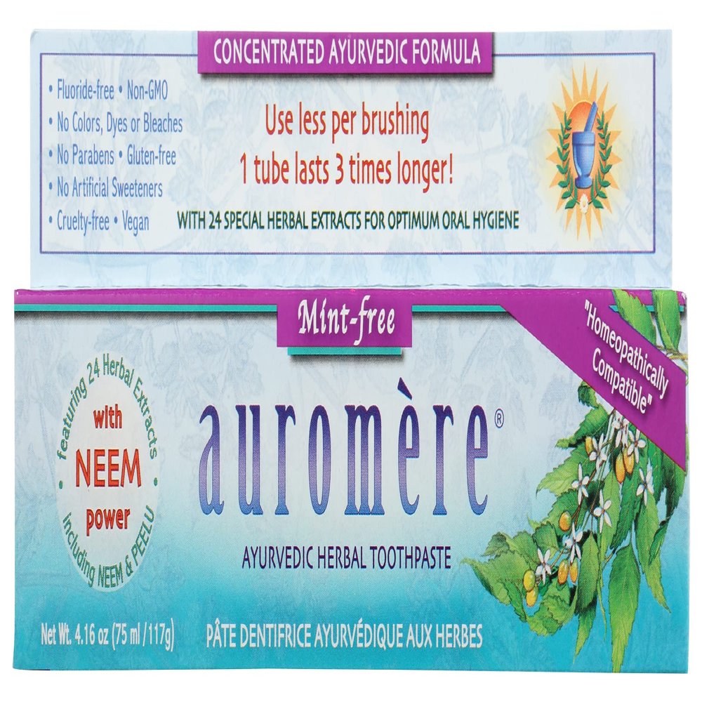Auromere Herbal toothpaste Mint Free 4.16 Oz Pack of 1